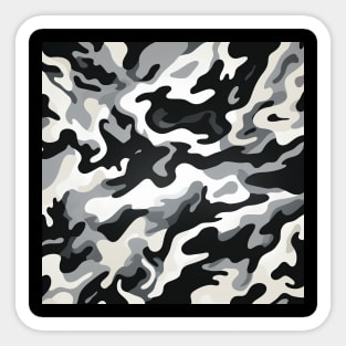 Black White Camo Sticker